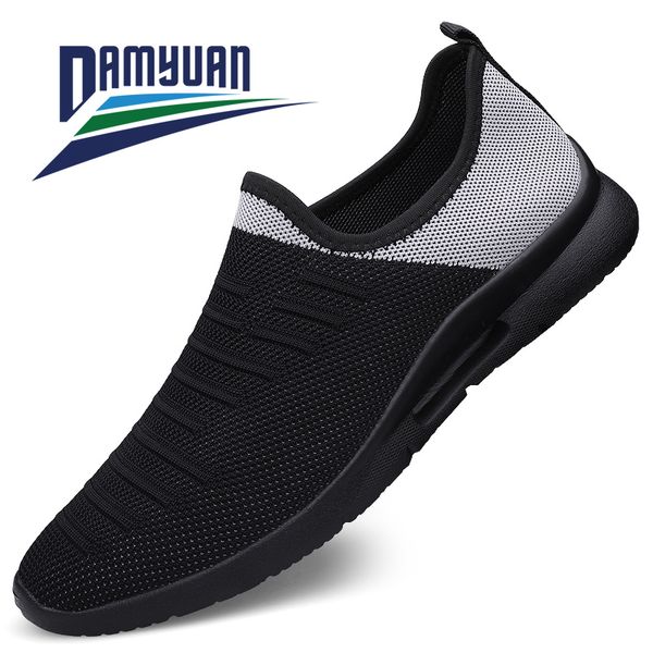 

damyuan men's casual shoes non-leather casual shoes men's comfortable footwear outdoor 2020 new fashion breathable, Black