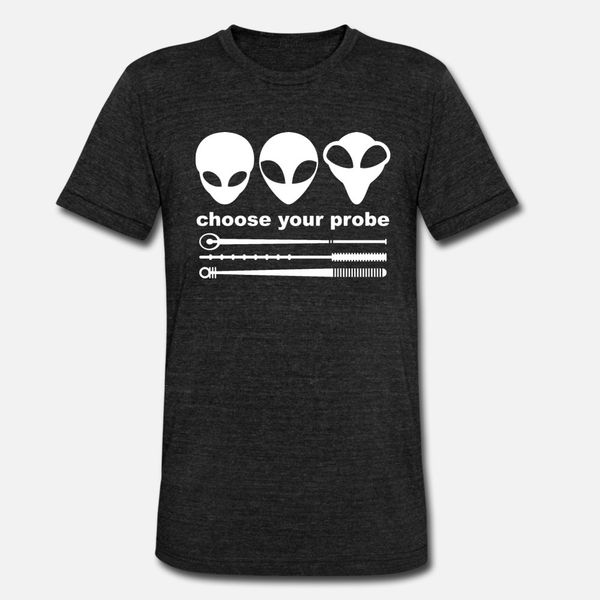 

alien abduction choose your probe t shirt men character cotton round collar unique anti-wrinkle casual summer natural shirt