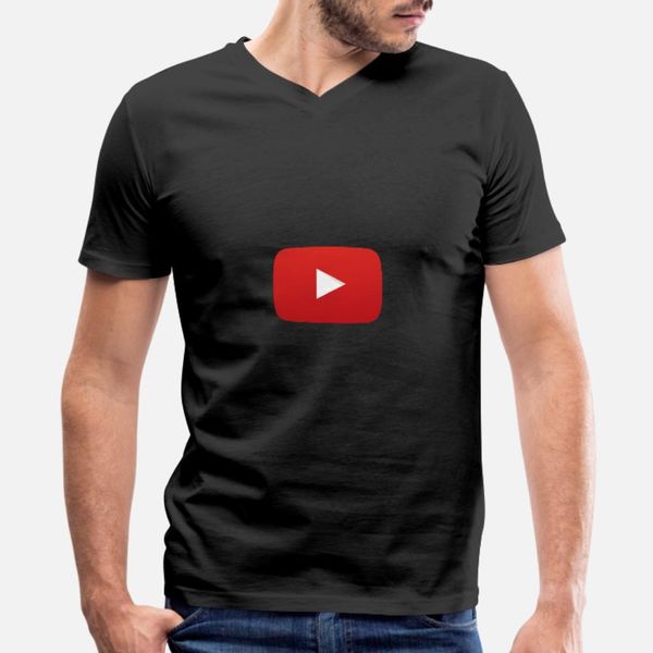 

youtube logo accessories t shirt men designer cotton plus size 3xl slim interesting authentic spring family shirt