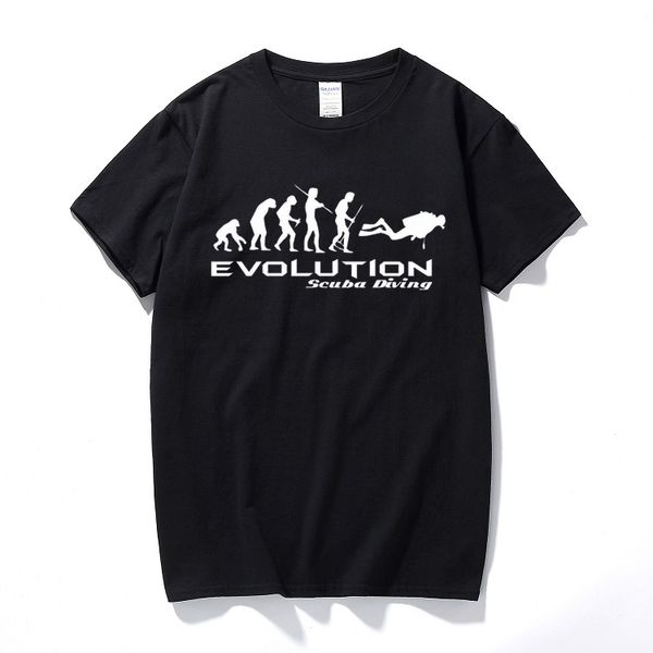 

men clothes evolution of scuba divings t shirt funny t-shirt swiming retro sea cool boat party cotton short sleeve tshirt