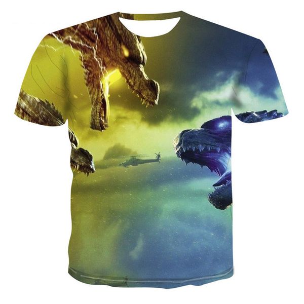 

dragon graphic animal theme 3d summer 3d print shirts comics graphic oversized men clothing
