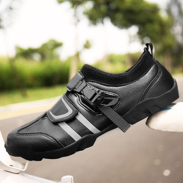

cycling shoes outdoor sports genuine leather breathable non-slip shoes professional mountain bike bicycle 37-48, Black