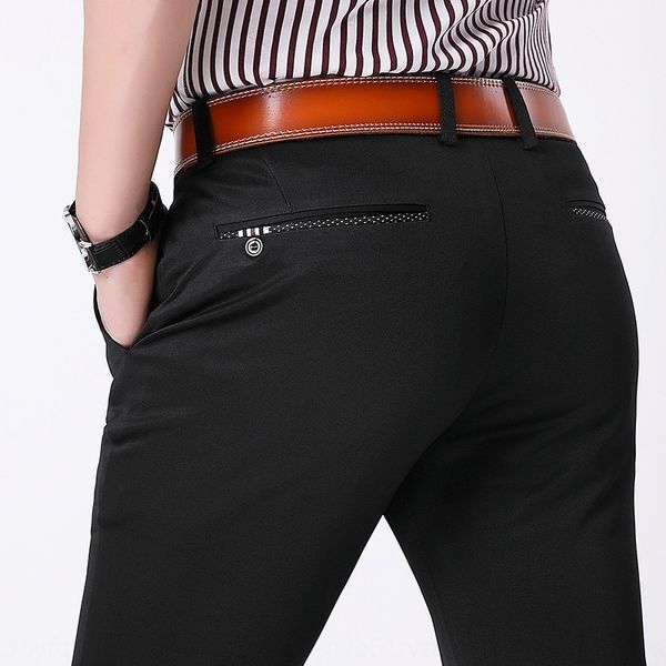 

2020 осень новый мужской бизнес случайный тонкий подходят четыре стороны растянуть небольшой случайный и брюки и брюки западных длинные брюк, Blue