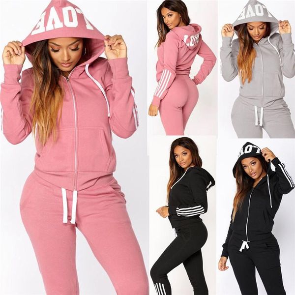 

fashion tracksuits solid color letter printed womens 2 piece outfits sports style female clothing summer ladies, Gray