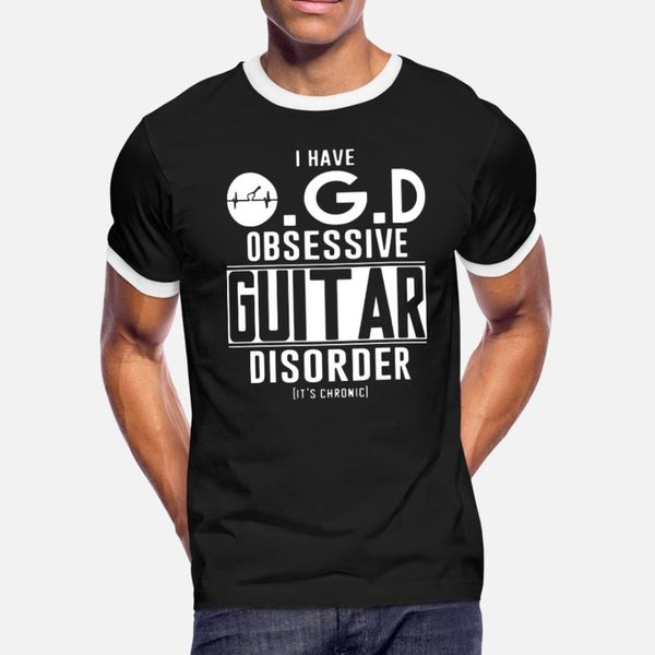 

obsessive guitar disorder t shirt men character cotton s-xxxl male sunlight new fashion summer style vintage shirt