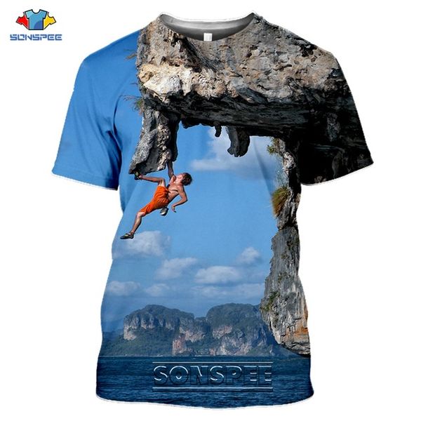 

climb sport cool 3d print shirts oversized harajuku funny men clothing