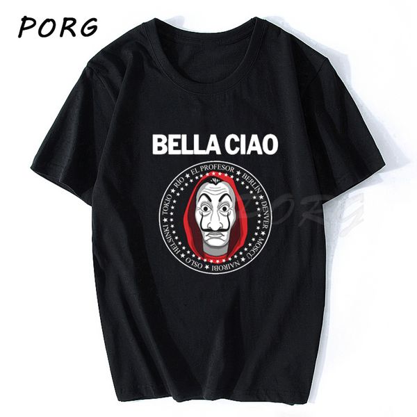 

house of paper oversized t-shirt la casa de papel t shirt men money heist cartoon graphic tees funny summer streetwear male