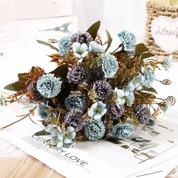 

1 branch 11 heads artificial flower lilac silk bouquets christmas party decoration diy fake flowers home decor supplies