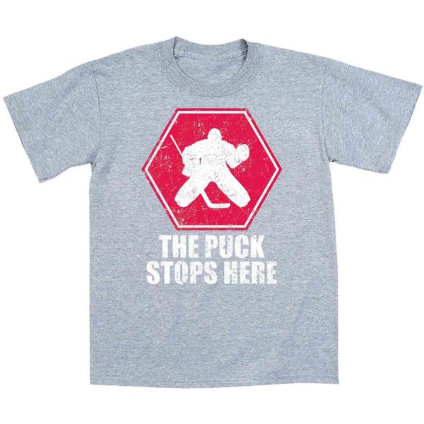 

2019 funny cotton casual tee the puck s here funny hockeyer sticks - mens t-shirtprinted t shirts cool tee