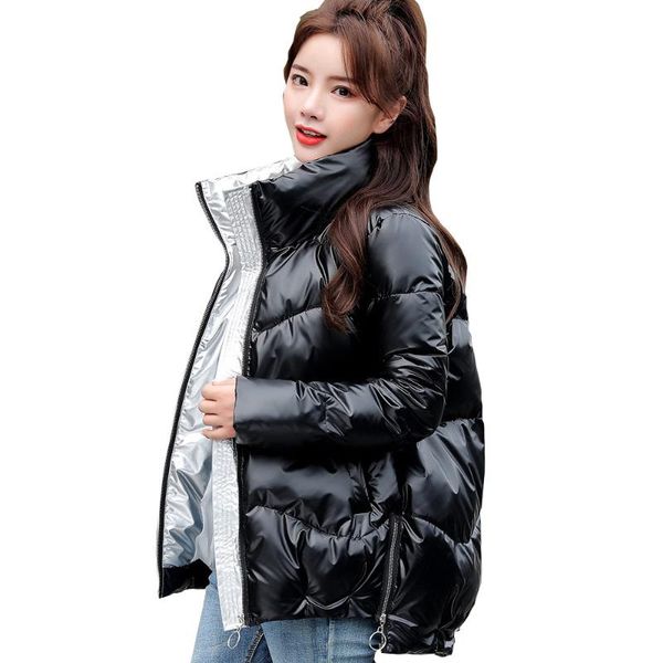 

women's 2020 winter new women's bread jacket collar jacket down parka big collar women parka winter womanm997, Black