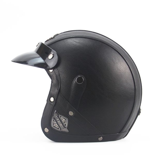 

retro electric vehicle helmet full helmet personality locomotive 3 / 4 pedal ocean cruising leather male