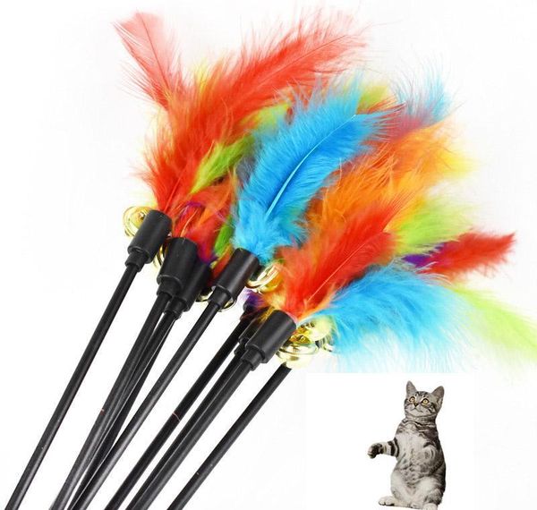 

interactive kitty playing elastic toys funny feather pet cat supplies stick pt2009 igafu