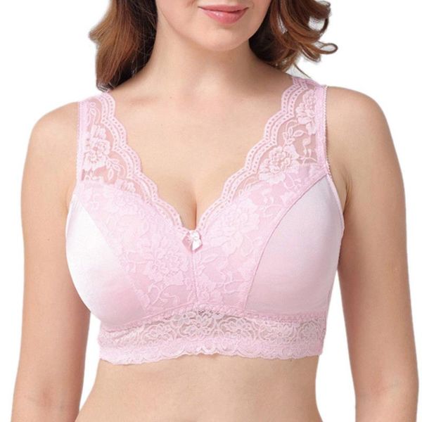 

support push up bras for women lingerie lace underwear transparent big cup plus size bra cozy wireless brassiere bh boobs, Red;black
