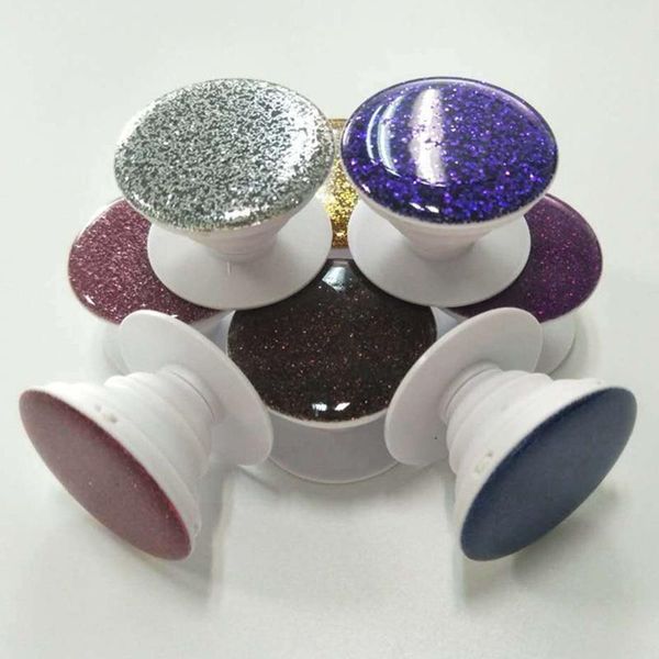 

cgjxs20pcs glitter cell phone holder round grip phone stand holder expandable phone holder bracket with 3m glue opp bag packaging