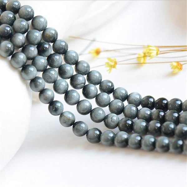 

other joanlyn grade natural hawk's eye beads eagle's not dyed 6mm 8mm smooth polished round 15 inch strand eh03
