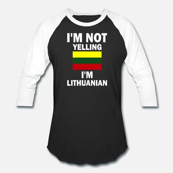 

i m not yelling i m lithuanian t shirt men customize short sleeve s-xxxl clothes anti-wrinkle building spring leisure shirt