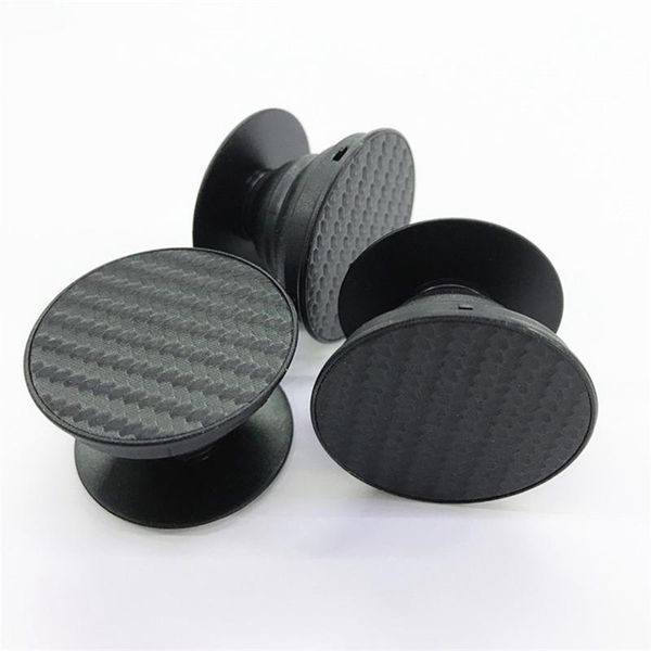 

cgjxsuniversal new style carbon fiber air bag grip expandable cell phone holder stand bracket 3m glue with opp bag package