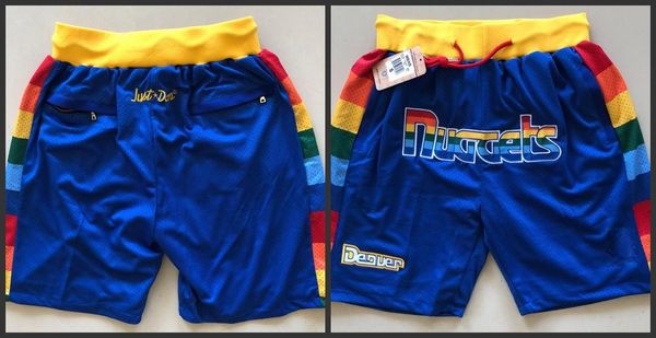 

denver nuggets 1997-98 just don hardwood nba men basketball shorts, Black