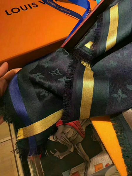

r scarves fashion scarves ladies spring and autumn gold and silver thread scarves 60% silk and 40% wool with labels 140*140cm, Blue;gray
