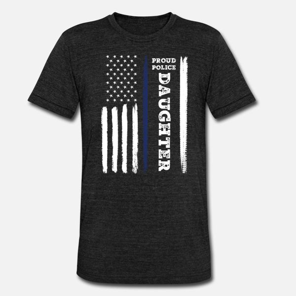 

i back the blue proud police daughter thin blue t shirt men customized short sleeve o-neck unique gift casual spring cool shirt