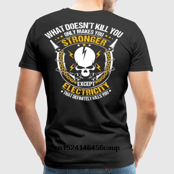 

100% cotton o-neck custom printed men t shirt electricity_electrician_sparky_electrical worker women t-shirt