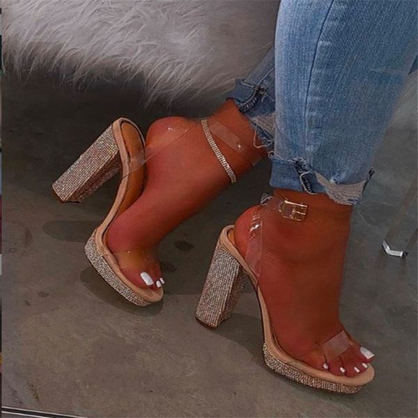 

cootelili female women sandals fashion summer sandalias fashion sandales high heel diamond decoration basic women shoes 36-43, Black