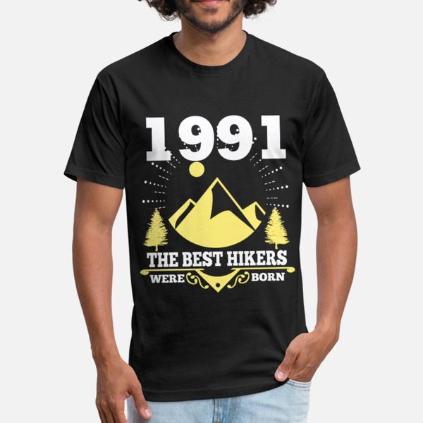 

hiking mountain climbing 1991 birthday hiker gift t shirt men printing 100% cotton s-xxxl trend interesting new style spring natural shirt