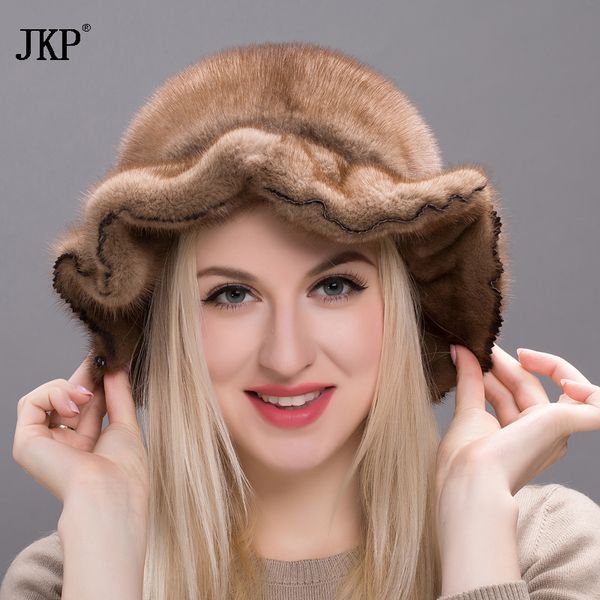 

100% real natural whole fur hat women's winter fashion style warm cap, Blue;gray