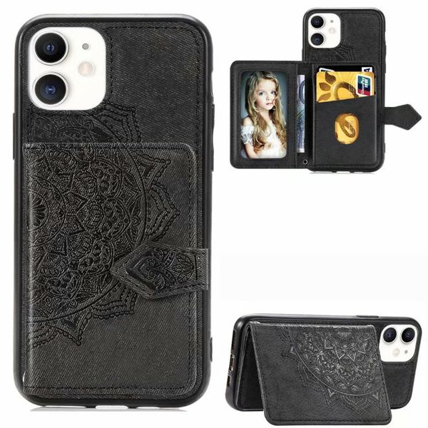 

cgjxsid card pocket mandala lace leather tpu holder box case for iphone 11 pro max xr xs max 6 7 8 plus samsung s20 plus s20 ultra s10 plus