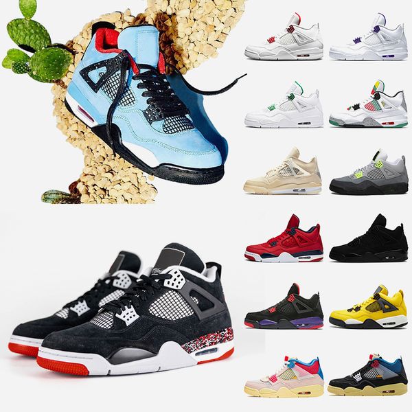 

sail 4 travis scott 4 4s black cat 2020 mens basketball shoes court purple red metallic bred raptors womens sneakers trainers sports shoes