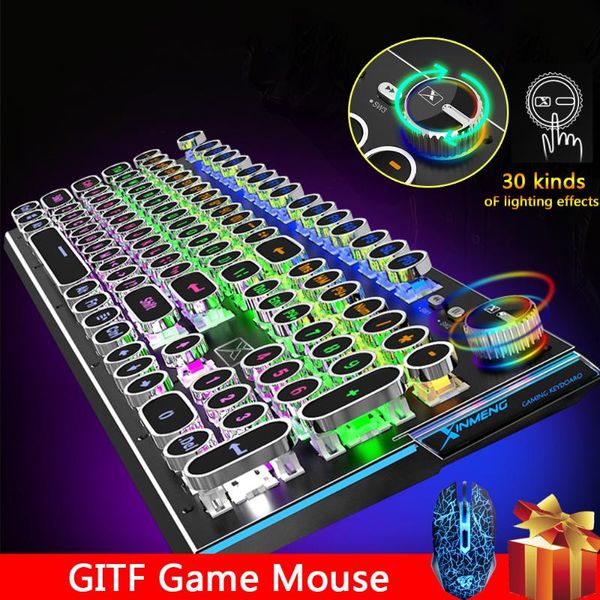 

keyboards 2021 usb wired 104 key gaming mechanical keyboard backlit clavier for pc gamer computador lap