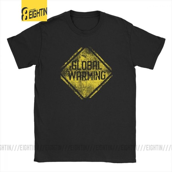 

warning sign global warming t shirt men cotton t-shirt o neck life water conservation beach tee shirt short sleeve plus size