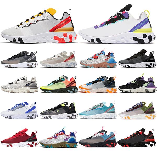 

2020 react element 87 55 running shoes tour yellow iridescent desert oasis gravity purple women mens trainers runner sports sneakers 36-45