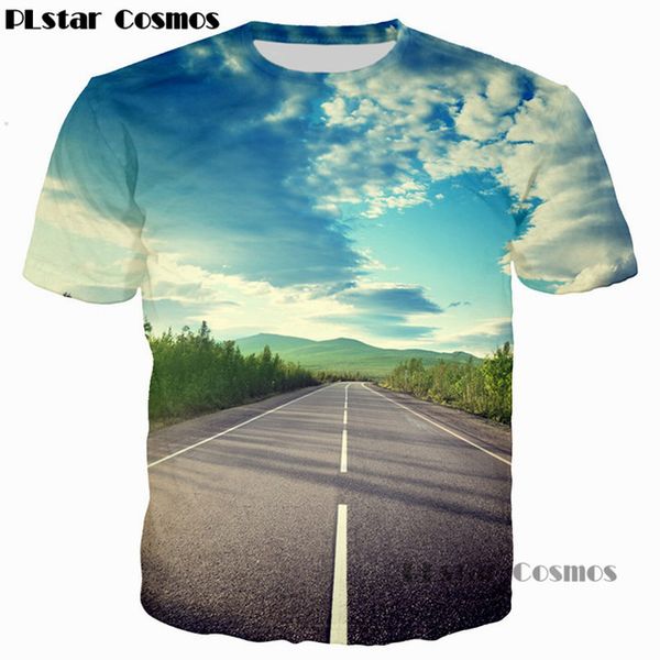

plstar cosmos new design the plane ship/iceberg/wall/road print 3d print shirts hippie kawaii funny men clothing