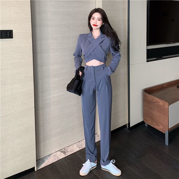 

cross tie halter short fashion suit suit, White