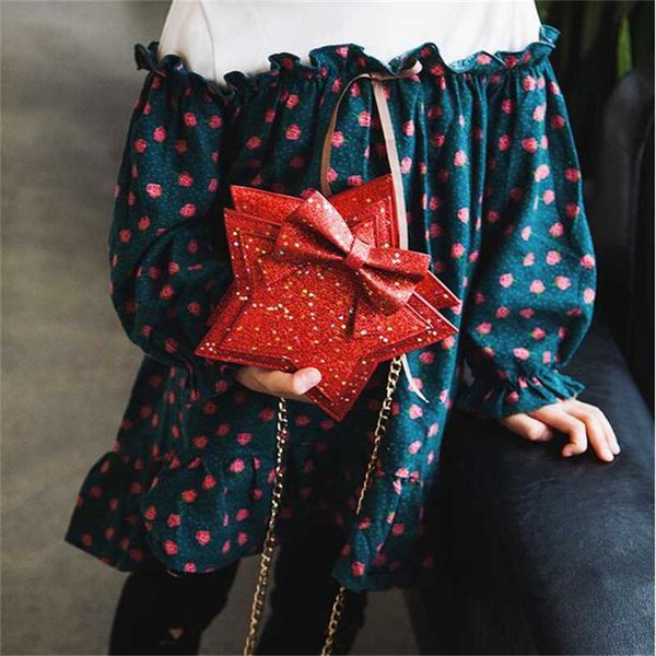 

star shape coin purse handbag children wallet girl small messenger bag kid money bag cute bow shoulder purse