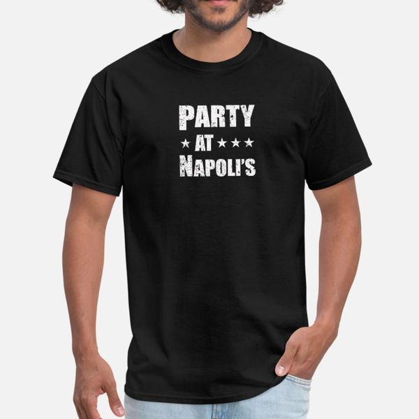 

new design distressed party at napoli's t shirt men fit tee shirt plus size 3xl basic solid fit funny casual summer style formal
