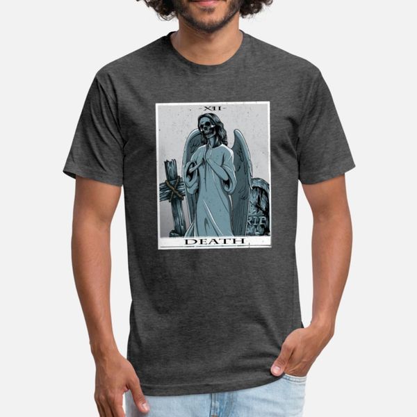 

death tarot card style t shirt men fitness tee shirt s-3xl gents fitness fashion summer style slim shirt