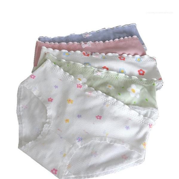 

comfortable cotton underwear new women breathable briefs cute floral women designer panties casual ruffle mid waist, Black;pink