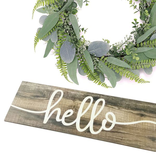 

дверь подвесной свадьба деревянный знак easy apply hello домашнее украшение бар крытый