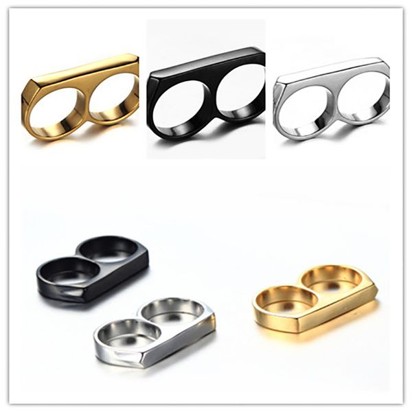 

golden silver black no. 10 нержавеющая сталь двойной безопасности finger болванка доктор ювелирных изделий простой титана стальное кольцо от