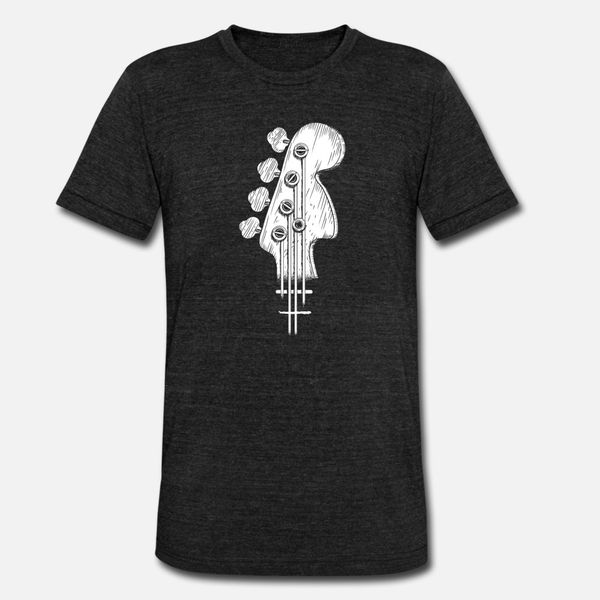 

head of a bass guitar t shirt men custom tee shirt round collar male famous new fashion summer style trend shirt