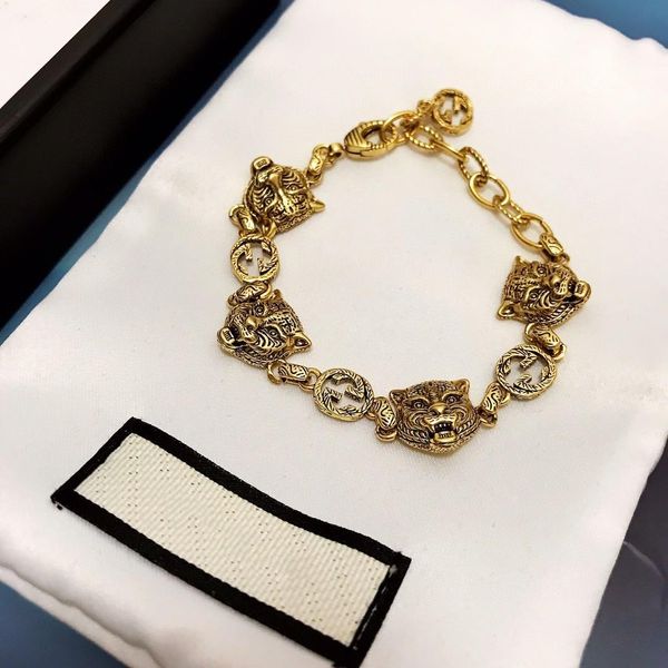 

new retro leopard head personality fashion designer bracelet luxury designer jewelry women bracelet