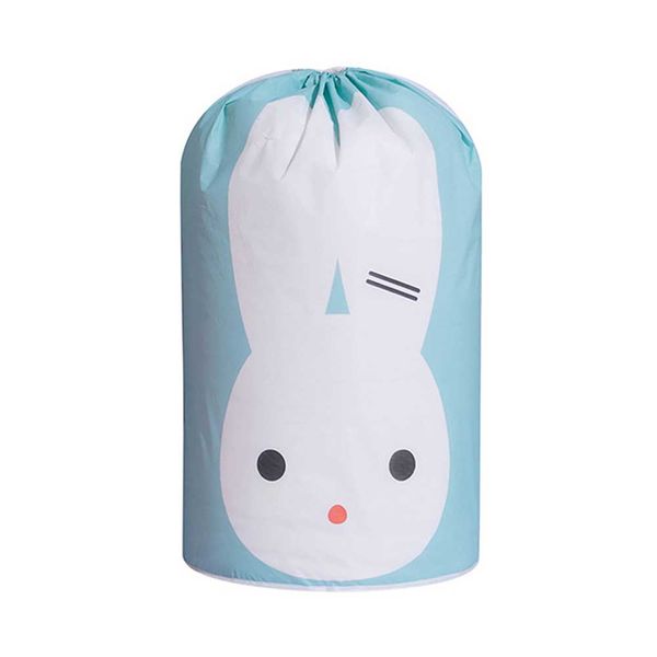 

household printed quilt storage bag wardrobe organizer drawstring cylinder shape
