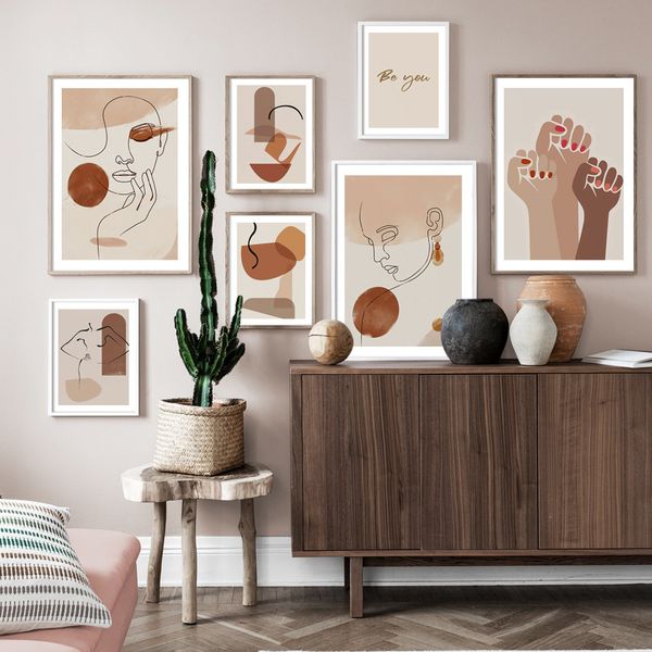 

абстрактные линии body art геометрическая lady hand wall art холст картина скандинавские плакаты и печать wall фотографии для гостиной декор