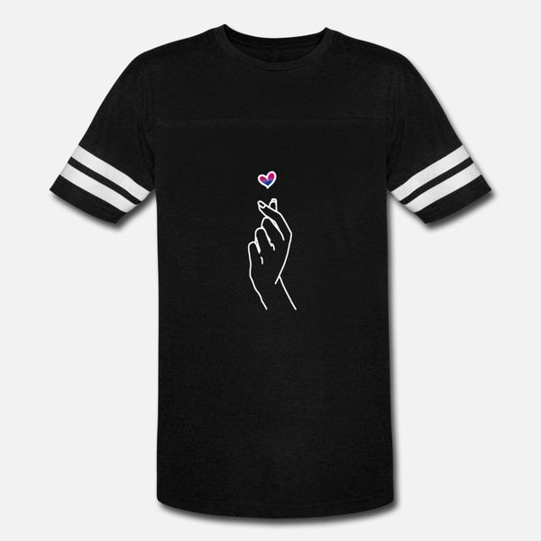 

bisexual gift korean finger heart hand kpop bi pri t shirt men character tee shirt s-xxxl slim famous breathable spring pictures shirt