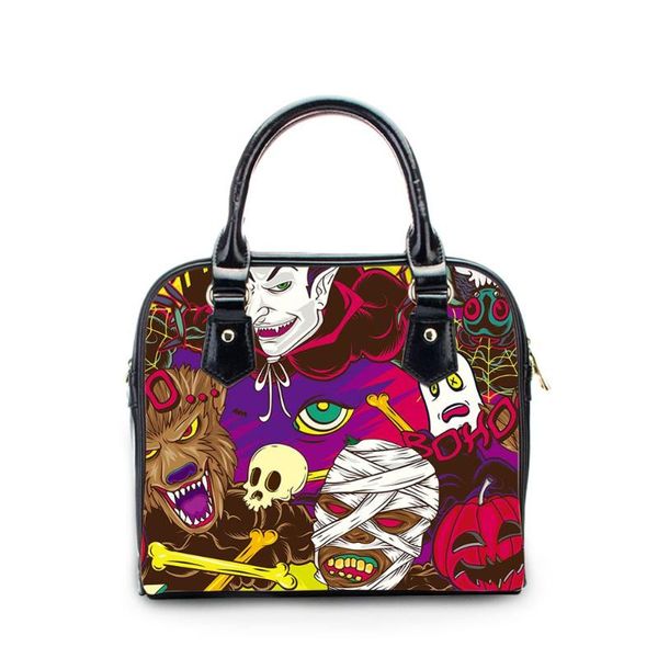 

cusotm cartoon head sculpture print handbag women luxury hand bag totes ladies pu leather shoulder crossbody bag feminine