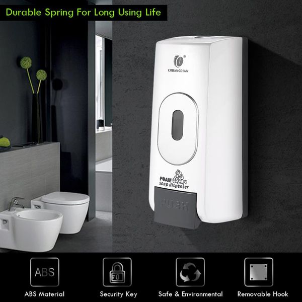 

washroom lotion dispenser wall mount manual press foam soap dispenser liquid cleanser for l soap container 500ml