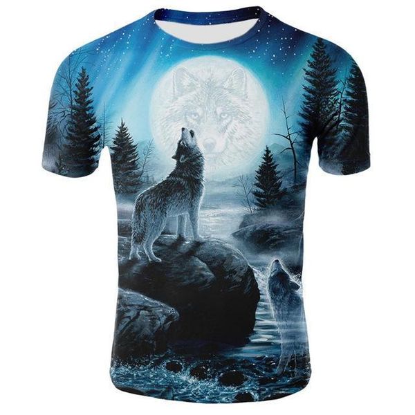 

animal male wolf 3d print shirts aesthetic hippie comics men clothing