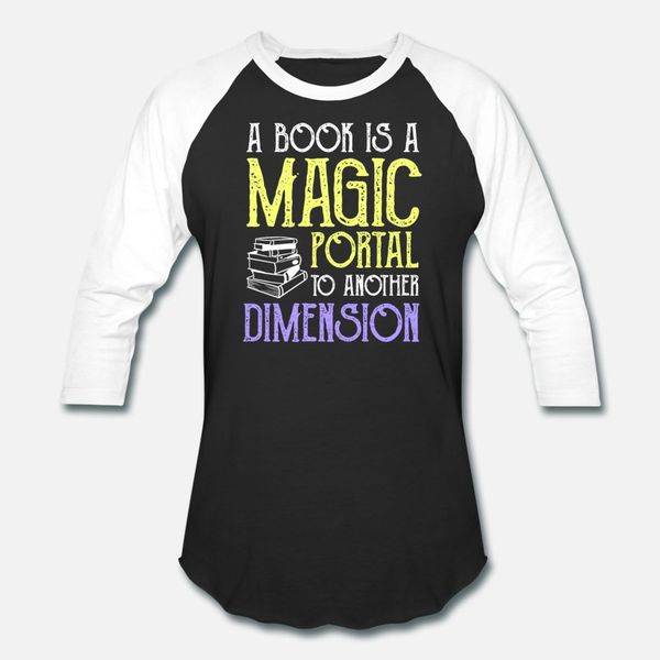 

a book is a magic portal read book bookworm gift t shirt men design tee shirt s-3xl solid color cute new style spring pattern shirt